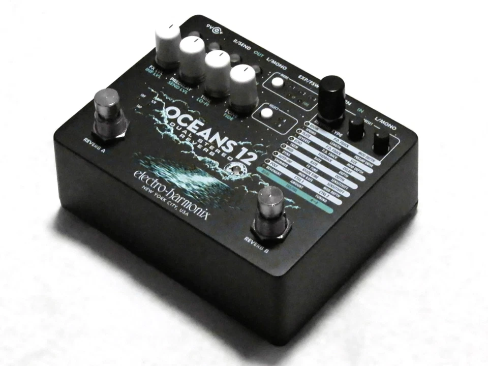 Used Electro-Harmonix EHX Oceans 12 Dual Stereo Reverb Guitar Effects Pedal - Image 2 of 3