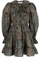 Ulla Johnson Caris Ruffle-Collar Flared Mini Dress Size 0-2 XS