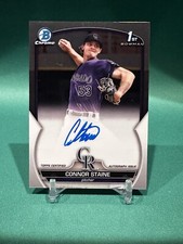 2023 Bowman Chrome #CPA-CSE Connor Staine 1st RC Rookie Auto Colorado Rockies 🟣