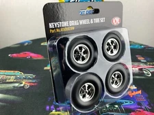 1:18 Acme Drag Racing Keystone Rear Slicks Front Skinny Tire Wheel Set A1806028W