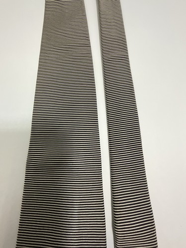 Faconnable 56” Class Silk Tie Striped Deep Blue Tipping GnuFashion - Picture 16 of 18