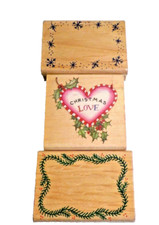 Wooden Rubber Stamps Christmas 3 Piece Set