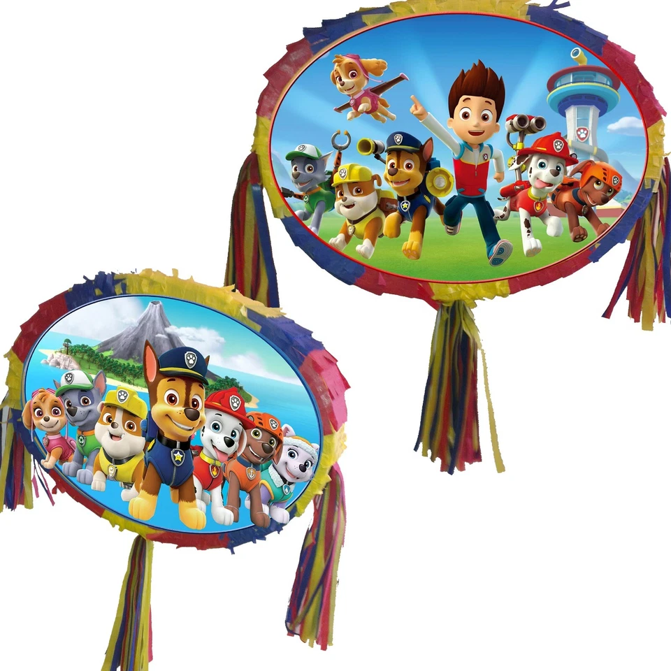 18" Grande Cumpleaños Piñata Perros Temática Fiesta Pata Cachorros Juego Patrulla Cachorro Palo Colorido Foto 2 de 2