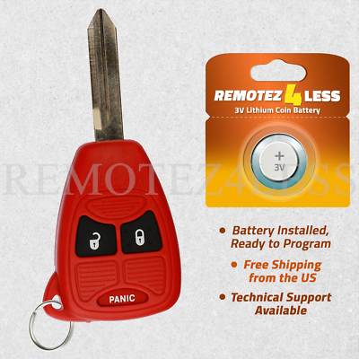 Keyless Entry Remote for 2006 2007 Jeep Commander Car Key Fob Red