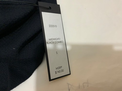 New Hilton Hollis Dress bodycon midnight/black combo dress front zip retail $740 - Picture 17 of 18