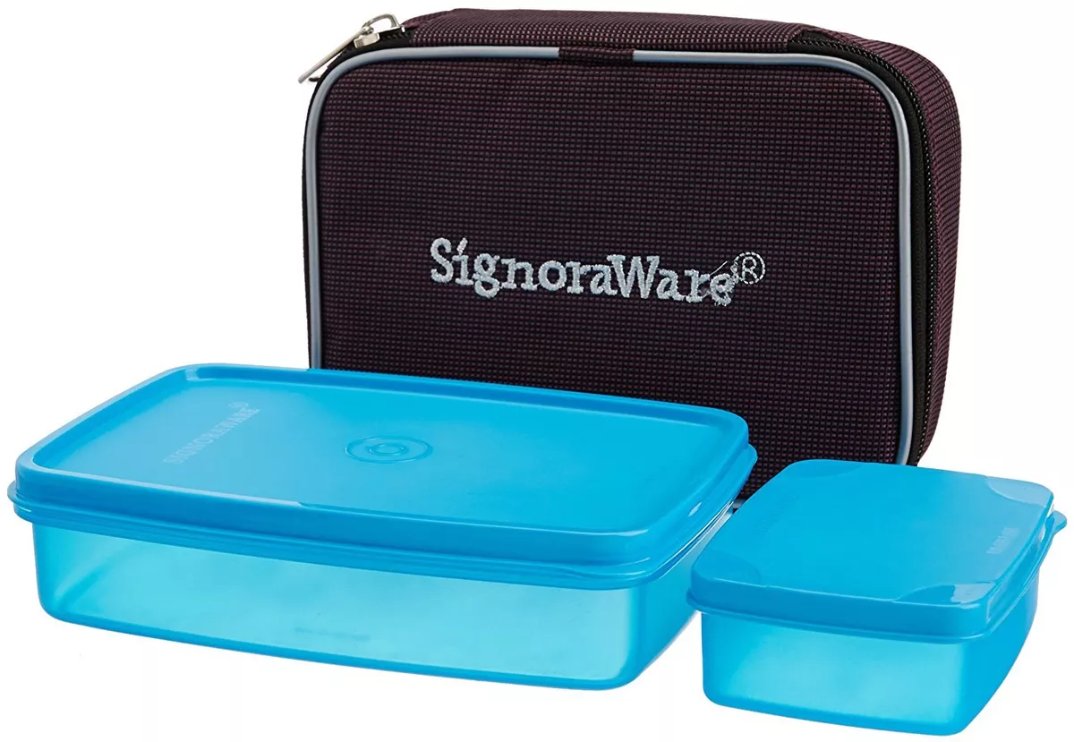 Signoraware Compact Small Lunch Box with Bag