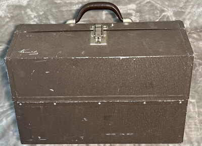 Vintage Kennedy Kits 1018 Cantilever Metal Tool Box  w/ Inserts Tackle Box