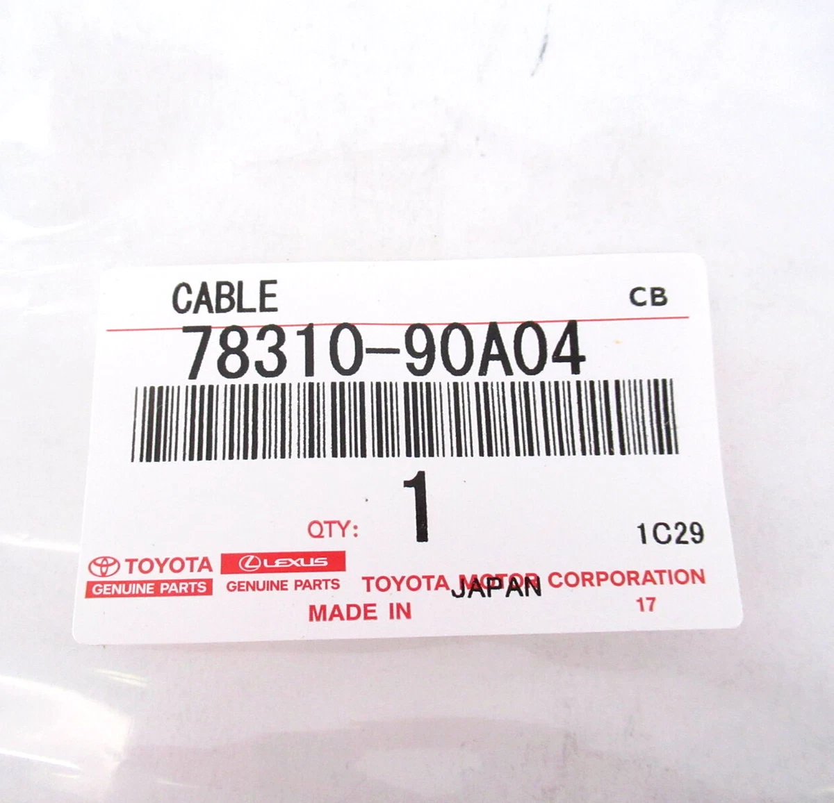 Genuine OEM Toyota 78310-90A04 Choke Cable Assy | eBay