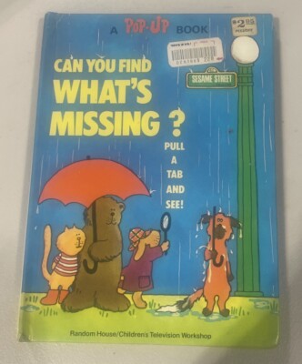 Can You Find What's Missing? Sesame Street A Pop-Up Book 1974 Hardcover