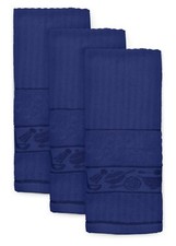 Cotton Tea Towels Jacquards Cooks Towel Cafe Luxury 3 Pack Striped Kitchen Towel