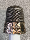 Antique Sterling Silver /gold accent Signed Thimble 4.5g see pics I combine ship — photo 3
