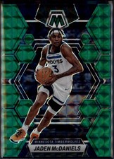 2022-23 Panini Mosaic Jaden McDaniels Green Mosaic Prizm #58