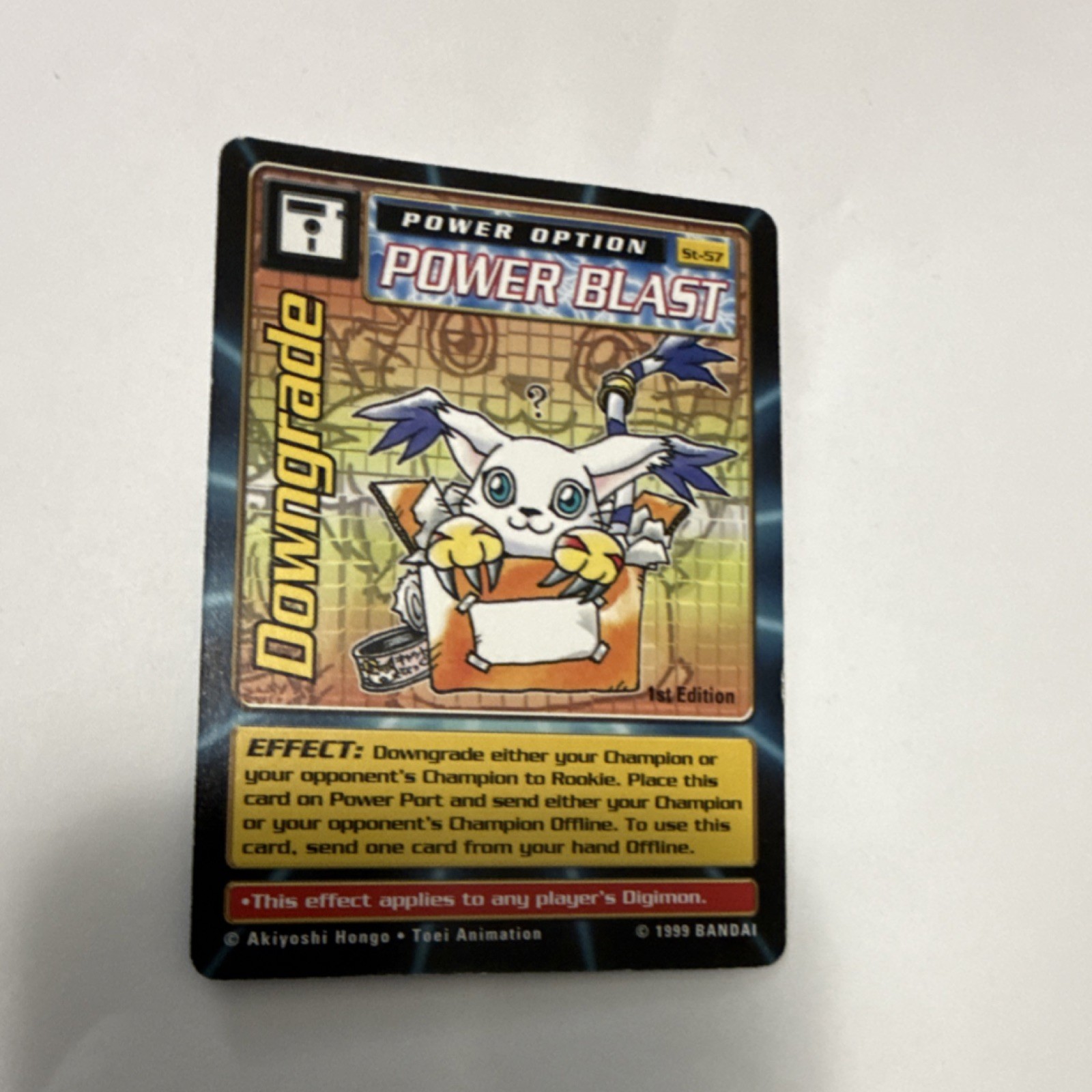 Bandai Digimon CCG Power Option Power Blast St-57 1st Edition 1999 Card