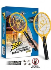 Raquette Électrique Anti Moustique Insectes Tapette Mouche Piles Camping