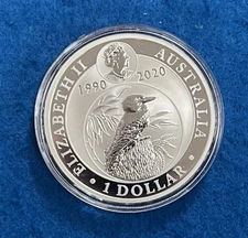 2020 30th Anniversary  Australia 1 oz Silver Kookaburra Coin