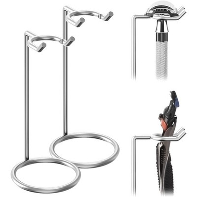 Rasierhobelständer Edelstahl, Rasiererhalter, 2er-Pack, kompatibel mit Gillet...