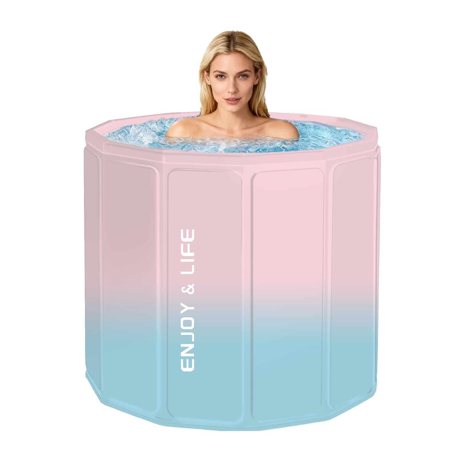 Portable Bathtub for Adults, Easy to Assemble Collapsible Bathtub （31.5