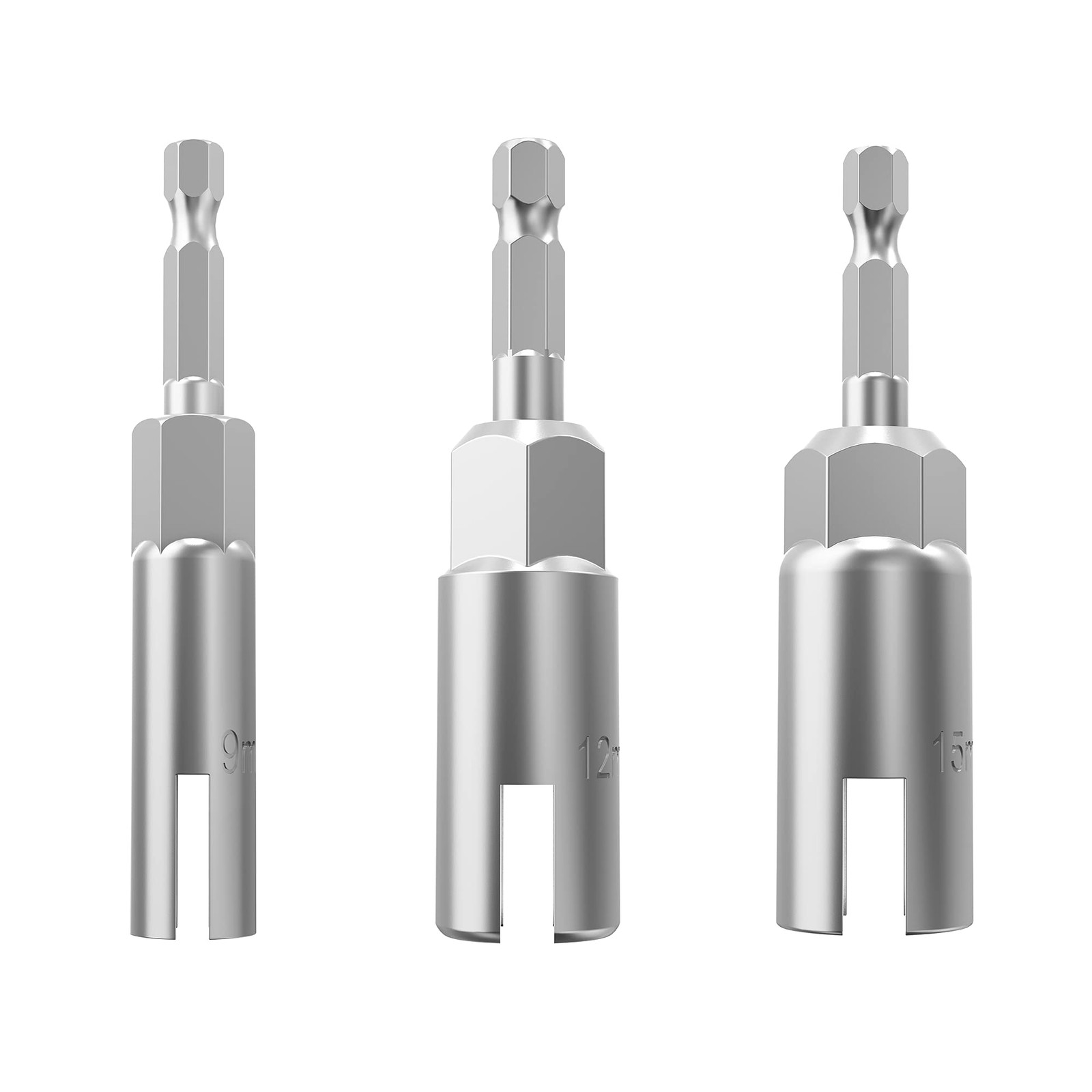 Set da 3 pezzi di 3 gambo esagonale da 1/4 "Power Wing Nut Driver (c1q)