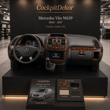 Mercedes Vito W639 2006-2015 Innenraum Armaturenbrett Dekor Wurzelholz 22-tlg Mercedes Vito W639 2006-2015 Innenraum Armaturenbrett Dekor Wurzelholz 22-tlg