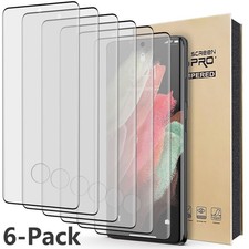 For Samsung Galaxy S21 Ultra 5G Tempered Glass Screen Protector Clear 2/4/6Packs