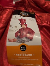 Infant Red Squid Pullover Halloween Costume Hyde and Eek Boutique 6-12 Months