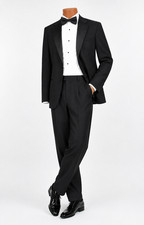 Esmoquin negro con pantalones Joseph Abboud Signature para hombre talla 50R 44W