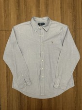 Ralph Lauren Men's XL Blue Long Sleeve Custom Fit Shirt Button Down