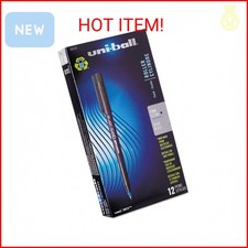 uni-ball Onyx Roller Ball Stick Dye-Based Pen Blue; 12 Total