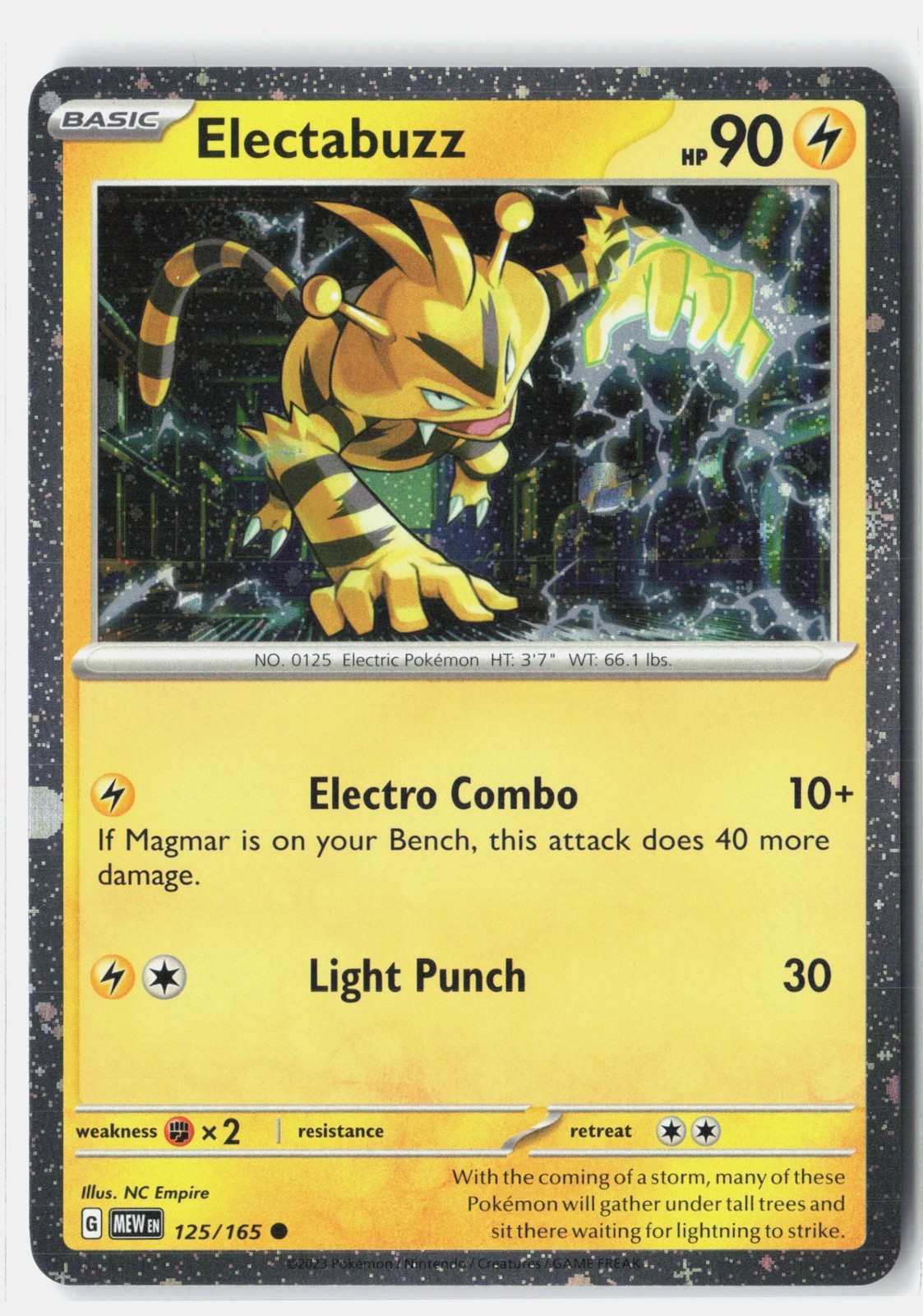 Electabuzz (Cosmos Holo) Holofoil NM EN 125/165 Miscellaneous Cards & Products
