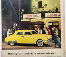 Carthay Circle Hollywood Studebaker Land Cruiser Vtg 1948 Ad Car Magazine Print