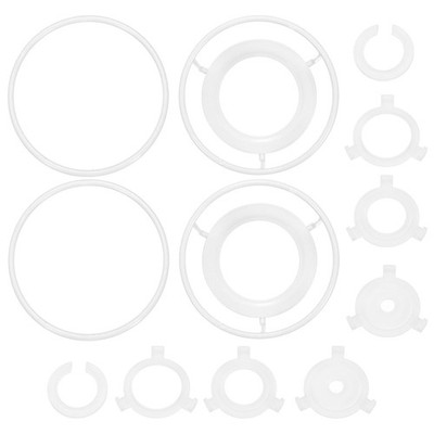 2er-Set Lampenschirmringe 3,1'' mit E27 auf E14/E26 Adapter für Spider Fitter