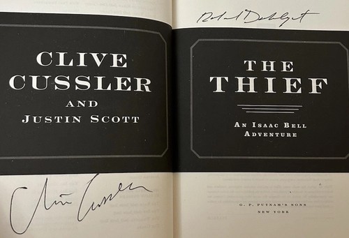 Signiert x2 Der Dieb Clive Cussler Justin Scott 2012 HCDJ 1. Auflage Erstdruck Sehr guter Zustand - Bild 18 von 18