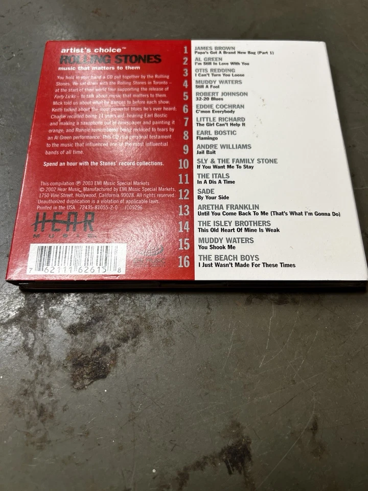 Artist's Choice: Rolling Stones (Compilation) (CD Hear / EMI 2003) James Brown + Foto 2 de 4
