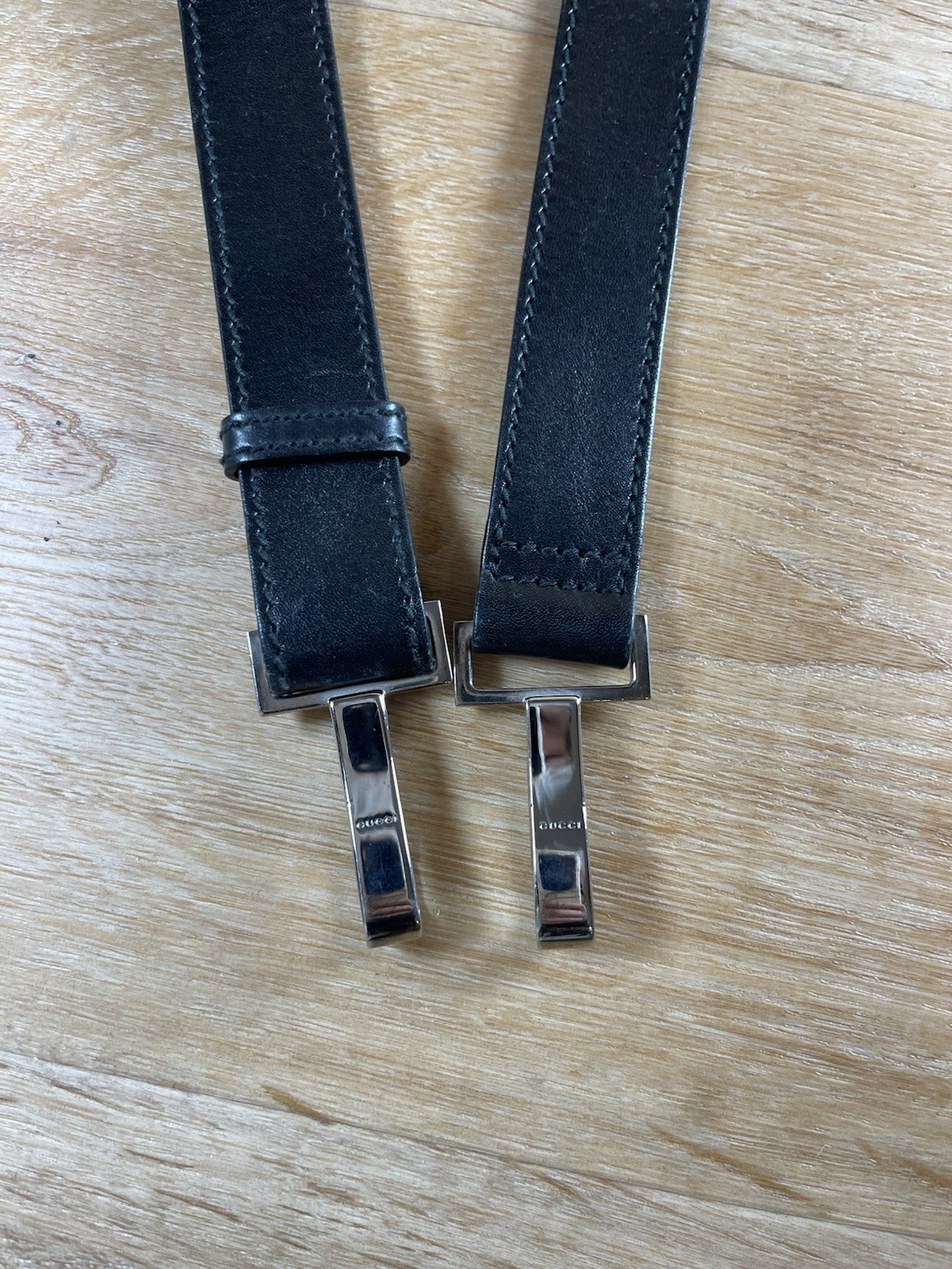 Authenticated Leather Gucci Replacement Strap Bla… - image 4