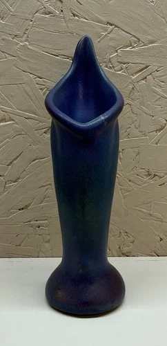 Van Briggle Pottery Lilac Blue “Bird of Paradise” Bud Vase/ Candlestick Holder