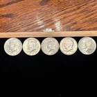 Lot Of Five (5) 1964 50C Kennedy Half Dollars
