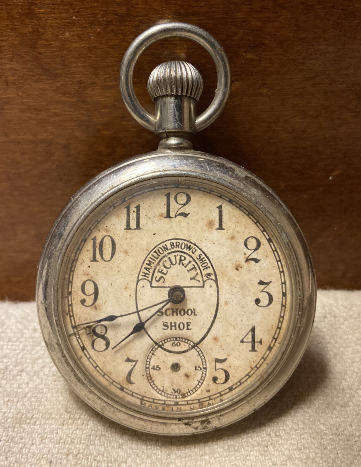 Vintage “Hamilton Brown Shoe” Advertising Pocket Watch - Parts Restore