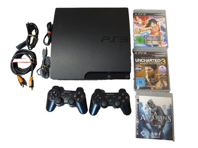 Sony PlayStation 3 Slim 320GB Spielekonsole - PS3 Schwarz (CECH-30004B)