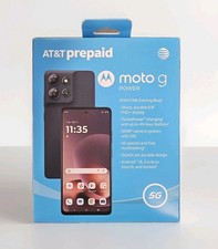 AT T Motorola Moto G Power 2026 128GB Evening Blue Prepaid Phone, to AT T