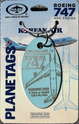 PLANETAGS : KOREAN AIR BOEING 747-400 : HL7489 : LIGHT BLUE (K