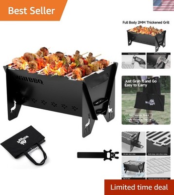 Larger Surface Portable Hibachi Grill for Delicious Outdoor Cooking   11x8 In