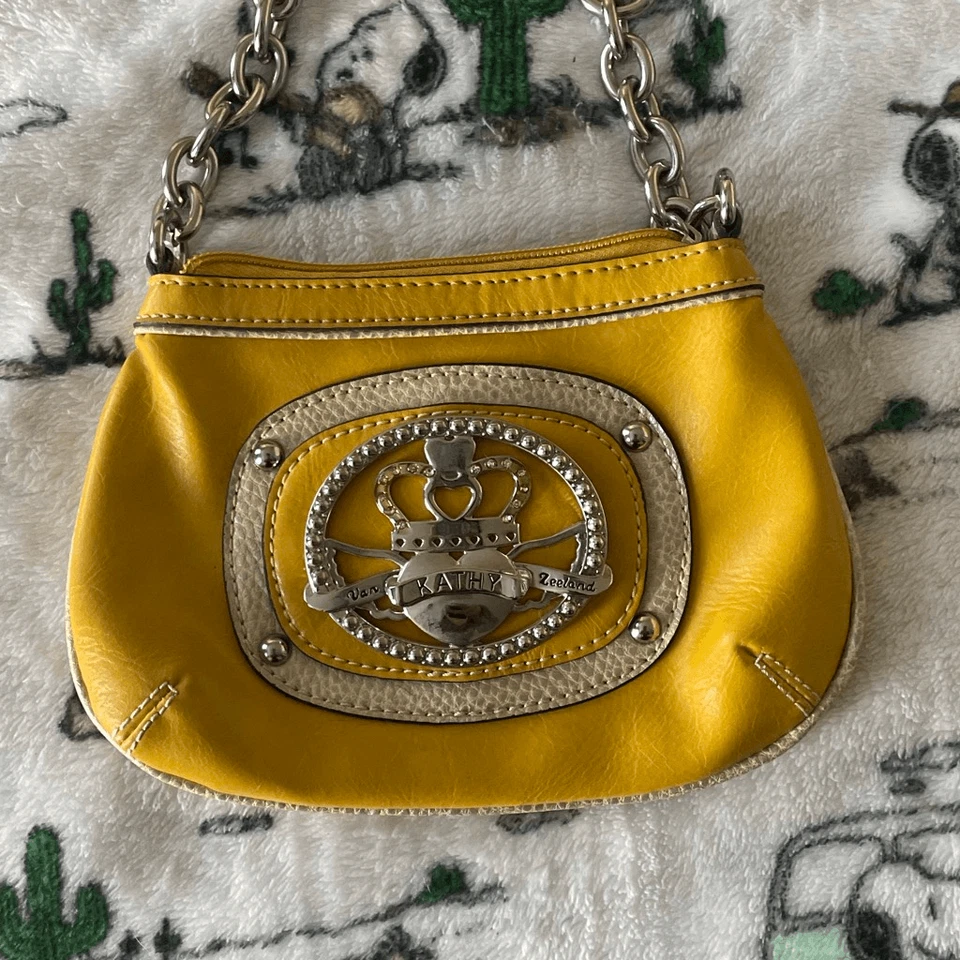 Bolso Bandolera Kathy Van Zeeland Azul Real Cuero Vegano Mini Mensajero y2K Foto 2 de 4