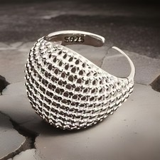 925 STERLING SILBER KUGEL RING GRÖSSE INDIVIDUELL HANDMADE AUFFÄLLIG FILIGRAN