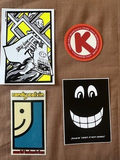 Vintage Randy Colvin Kris Markovich world industries Skateboard Sticker lot!!
