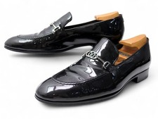 CHAUSSURES LOUIS VUITTON MOCASSINS 42 CUIR VERNIS DAMIER EMBAUCHOIRS WESTON 975€