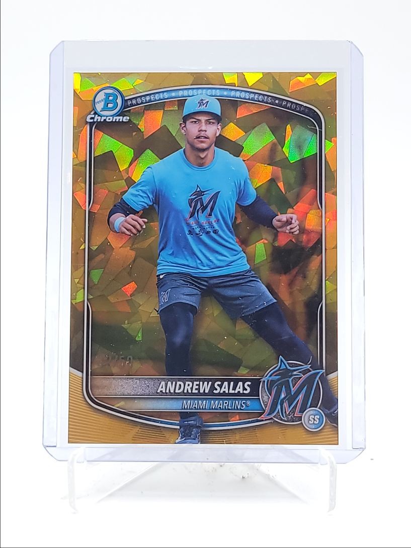 ANDREW SALAS 2025 BOWMAN CHROME SAPPHIRE GOLD VARIATION /50 Q3967