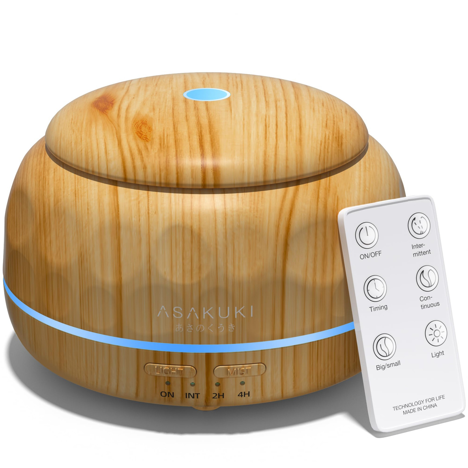 Essential Oil Diffuser, 300ML Aromatherapy Humidifier with 7-Color Light, Sma...-image