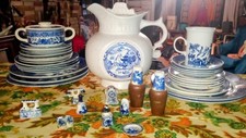 38 Pieces Of Blue Willow Dishes There's A Few That Has Cracks And Chips But All