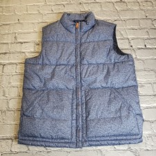 Old Navy Blue Space Dye Puffer Vest Boys Size Large 10-12