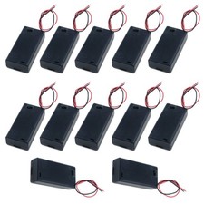 12 Pack 2 X 1.5V AA Battery Holder Case with On/Off Switch and Wire Leads